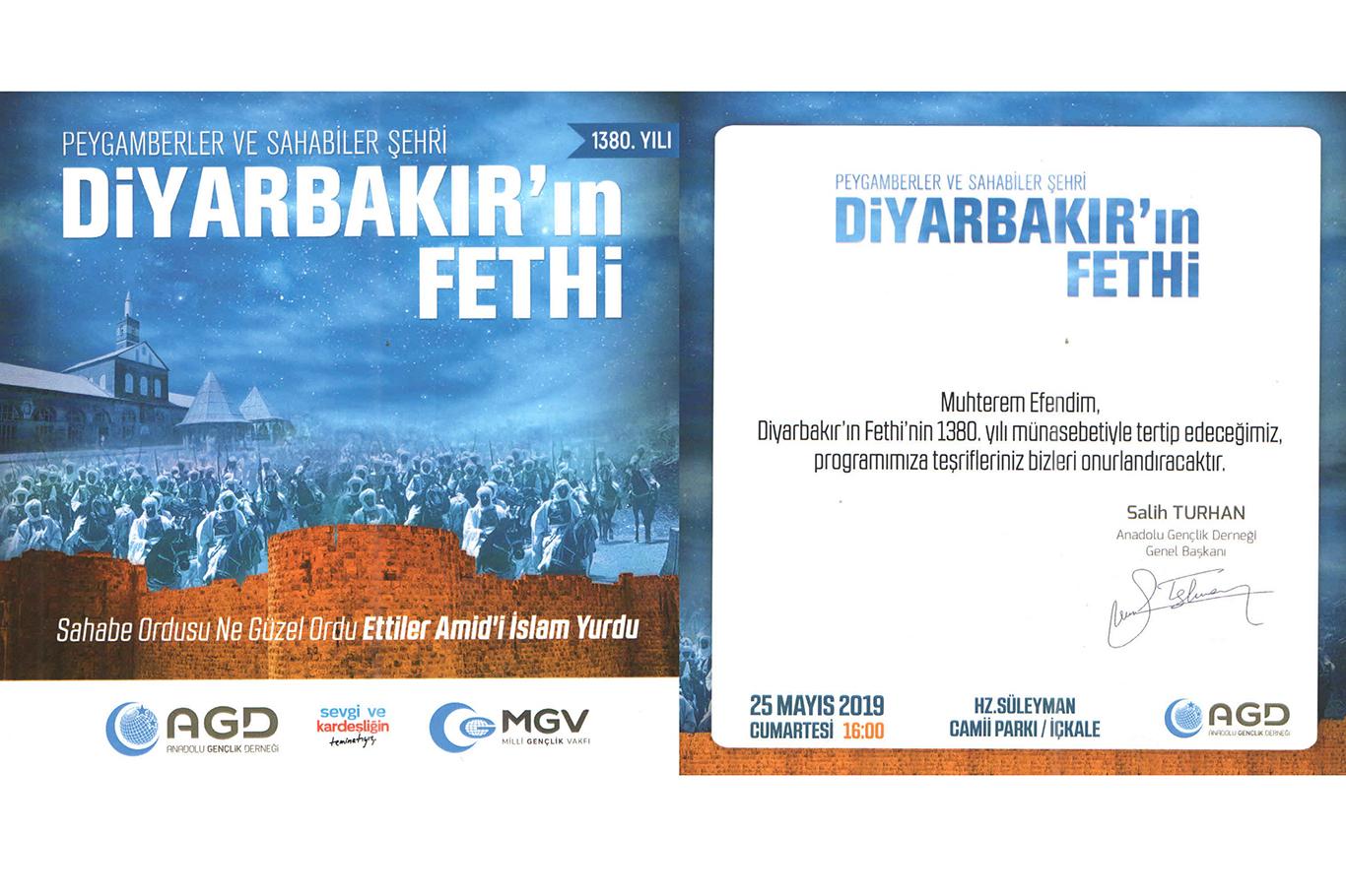 AGD Diyarbakır'ın fethini kutlayacak